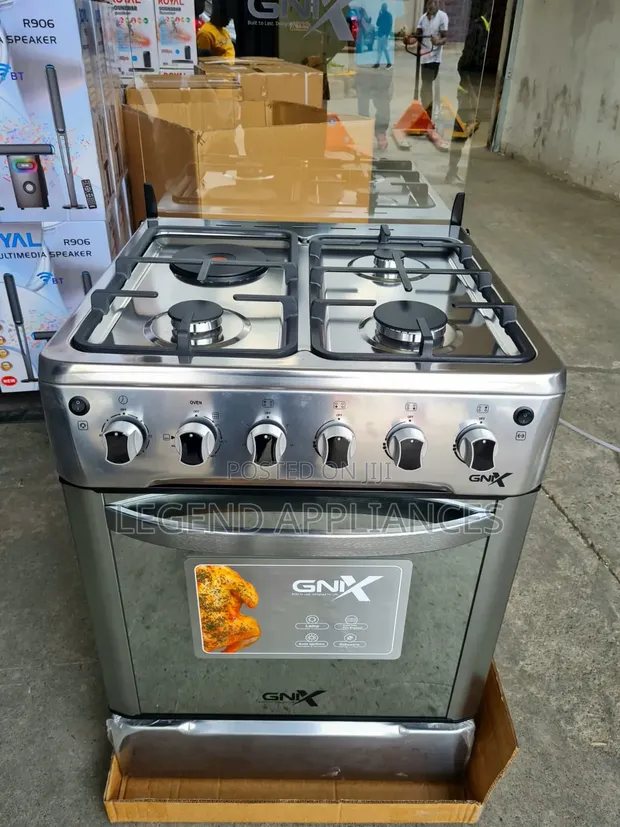 Brand New Gnix 3+1 60x60 Cooker with Electric Oven - 1