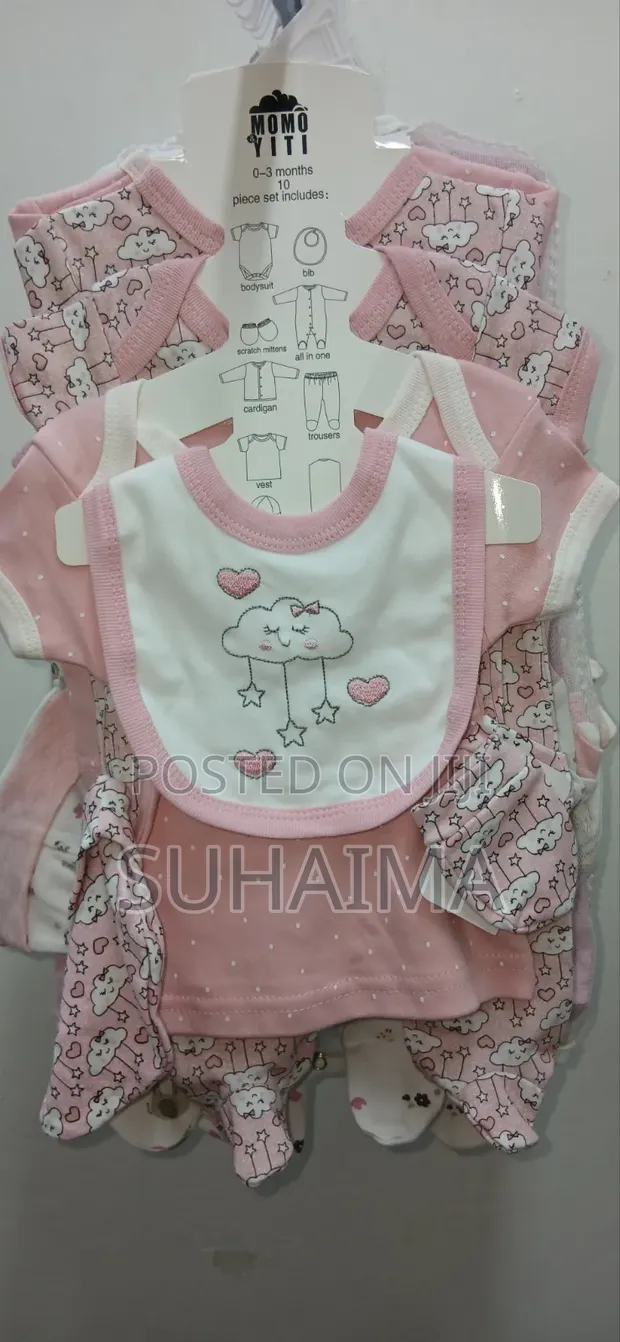 Honors Newborn Clothing Set - Pink Cotton - 1