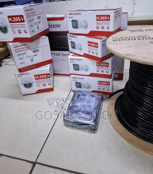 Hikvision 4-Channel 2MP IP CCTV Camera System - 1