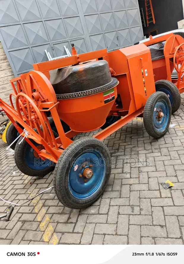 Titan 500L Belt-Driven Concrete Mixer - 6.5hp Diesel - 1