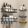 5-Piece Stainless Steel Bathroom Shelf Caddy Set - 1