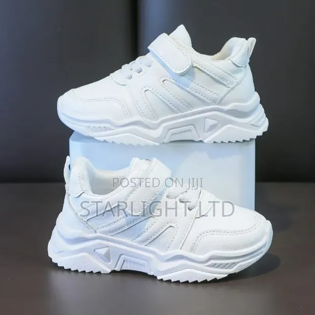Kids White Fashionable Unisex Shoes (Sizes 26-37) - 1