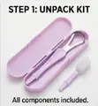 2-in-1 Stainless Steel Tongue Cleaner and Brush - 1
