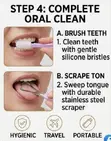 2-in-1 Stainless Steel Tongue Cleaner and Brush - 3