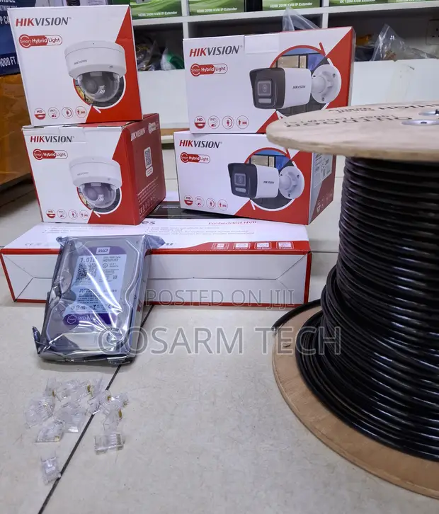 Hikvision 4-Channel Smart Hybrid IP CCTV Kit yenye Sauti - 1