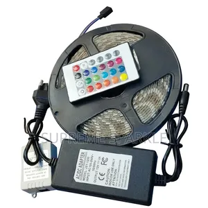 5M RGB LED Strip Light 12V with Remote & Adapter