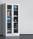Clear Office File Cabinet with Metallic Frame - 1
