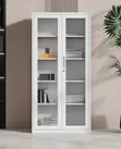 Clear Office File Cabinet with Metallic Frame - 2