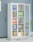 Clear Office File Cabinet with Metallic Frame - 5
