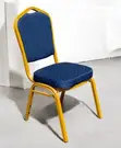 Stackable Fabricated Blue Conference Chair - 3