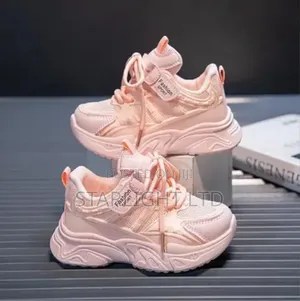 Peach Trendy Kids Sneakers, Sizes 26-37