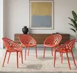 Modern Plastic Stackable Garden Patio Chairs - 3