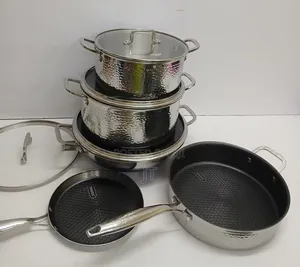 9-Piece Premium Triply Stainless Steel Cookware Set