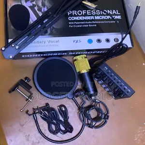 BM800 Condenser Microphone Kit with V8S Live Sound Card