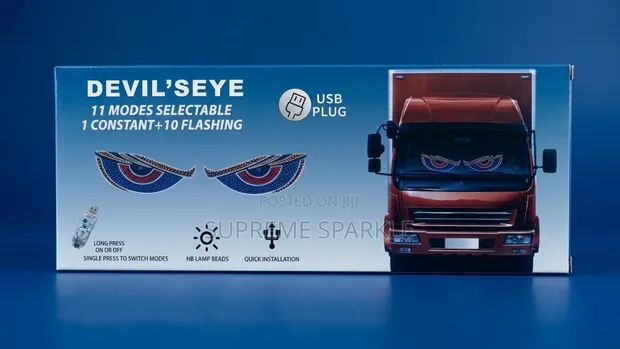 LED Windshield Devil Eye Truck Light USB Panel - 1