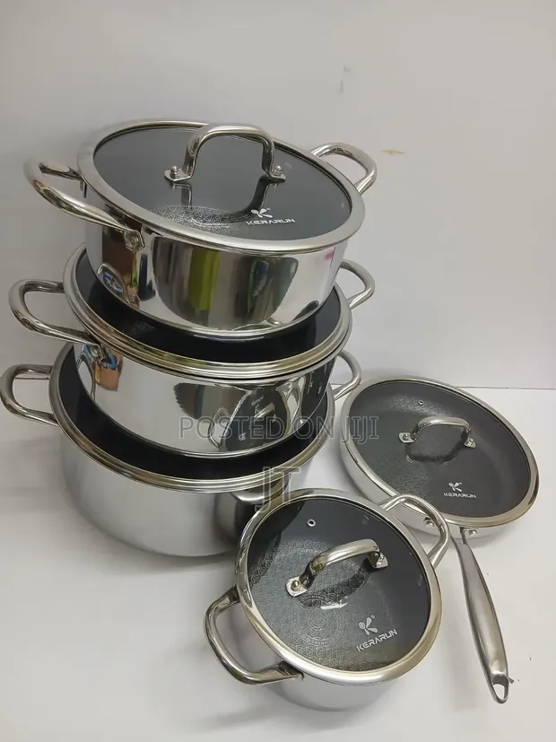 Premium Triply Stainless Steel Cookware Set (10pcs) - 1