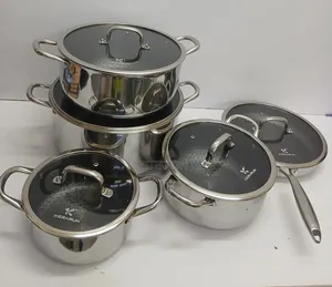 Premium Triply Stainless Steel Cookware Set (10pcs)