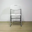 White Folding Workstation Chair - 1