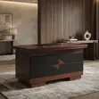Mahogany Polished 1400MM Executive Desk - 1
