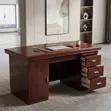 Mahogany Polished 1400MM Executive Desk - 5