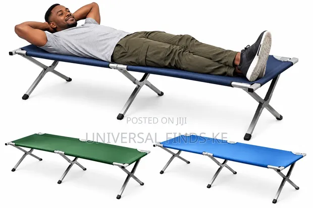 Foldable Camping Cot - Portable Outdoor Bed - 1