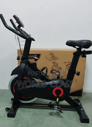 Heavy-Duty Indoor Cycling Spin Bike with LCD Monitor & Bottle Holder