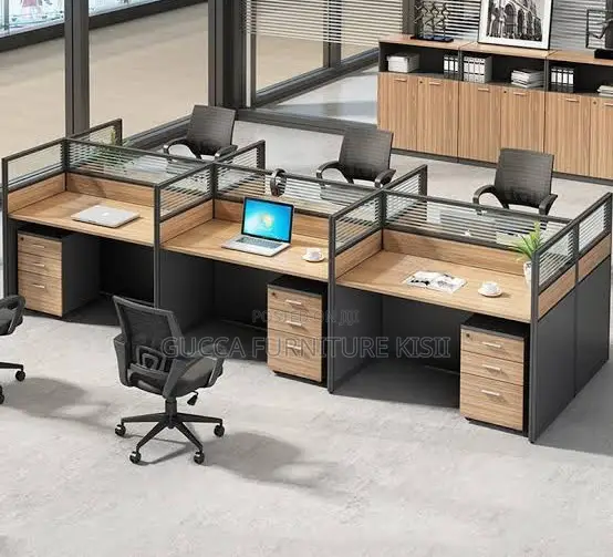 6 Seater Rectangular Office Collaborative Station - 1