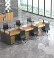 6 Seater Rectangular Office Collaborative Station - 2