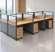 6 Seater Rectangular Office Collaborative Station - 5