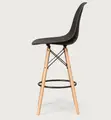 Eames Style Plastic Barstool - Black - 2