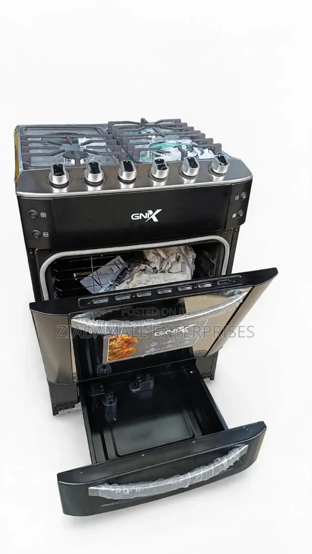 Gnix 60x60 Premium Cooker - 3 Gas + 1 Hotplate - 1