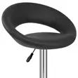 Modern Round Leather Kitchen Stool - 1