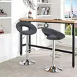 Modern Round Leather Kitchen Stool - 2