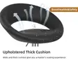 Modern Round Leather Kitchen Stool - 3