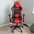 Red Leather Modern Gaming Seat - 5