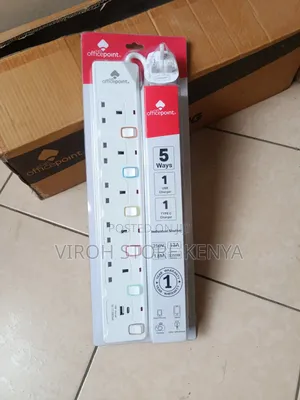 Officepoint 5-Way Extension Socket with USB & Type-C