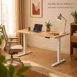 Adjustable Brown Top Electric Desk - 140cm - 1