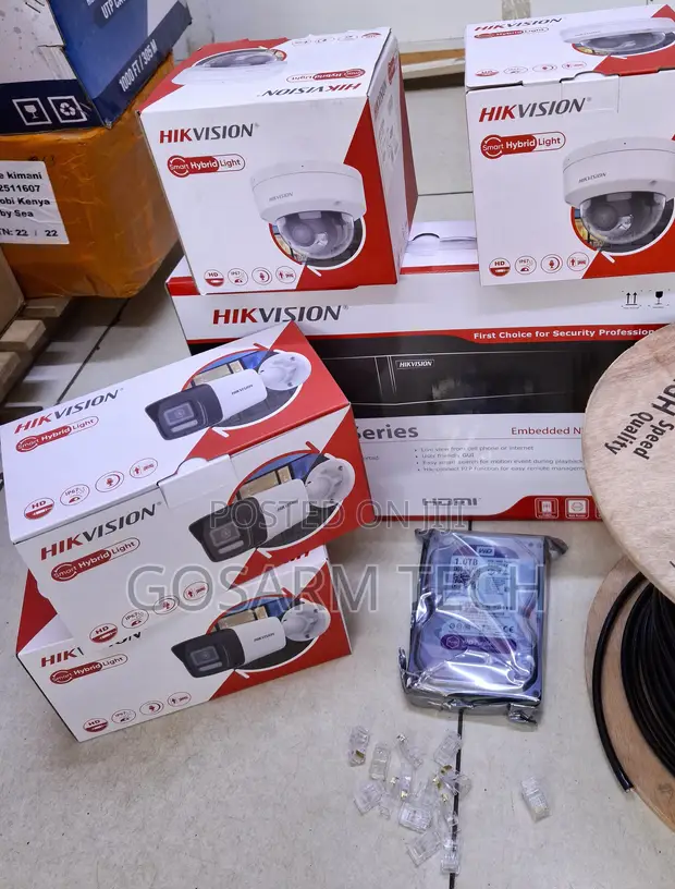 Hikvision Mpya 4CH NVR Advanced Surveillance Kit na Kamera 4 Smart Hybrid - 1