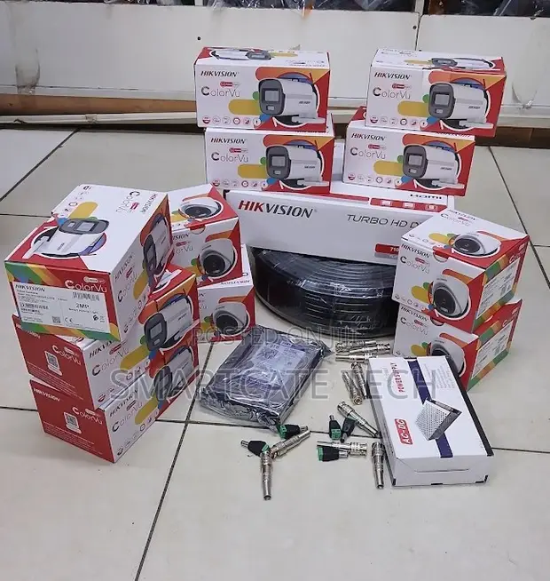 Hikvision 16 Channel ColorVu DVR CCTV Kit with 8 Bullet & 8 Dome Cameras - 1