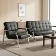 5-Seater Leather Office Sofa - 4