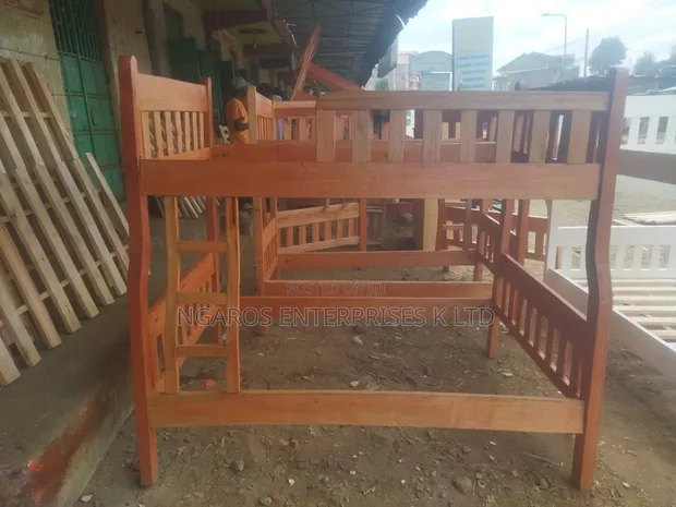 Double Decker Bed - 4ft & 3.5ft x 6ft Hardwood - 1