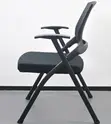 Foldable Office Training Chair - Black - 2