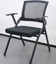 Foldable Office Training Chair - Black - 5