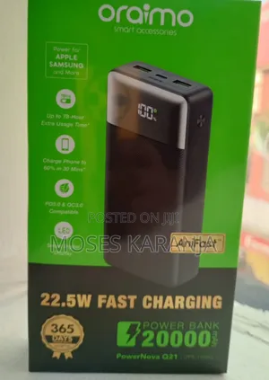 Oraimo 20,000mAh 22.5W Power Bank