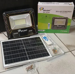 DPLIGHT 200W Solar Flood Light with 18W Panel