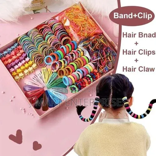 Girls' Hair Accessories Set - 1000+ Pcs - 1