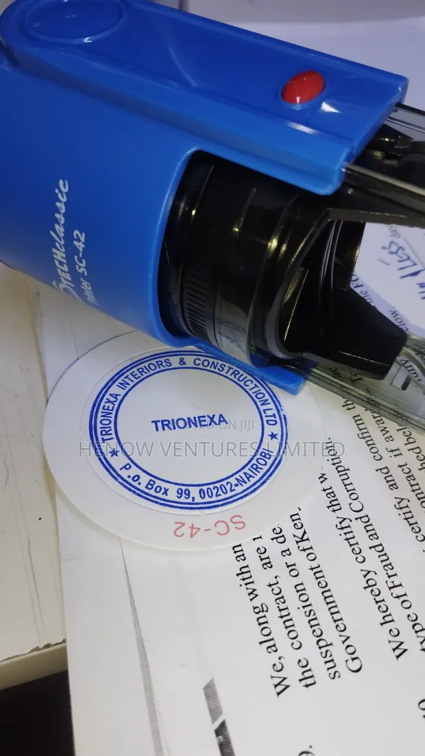 Self-Inking Rubber Stamp for Construction - 1
