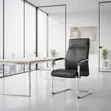 Executive Leather Visitor Chair - Black - 5