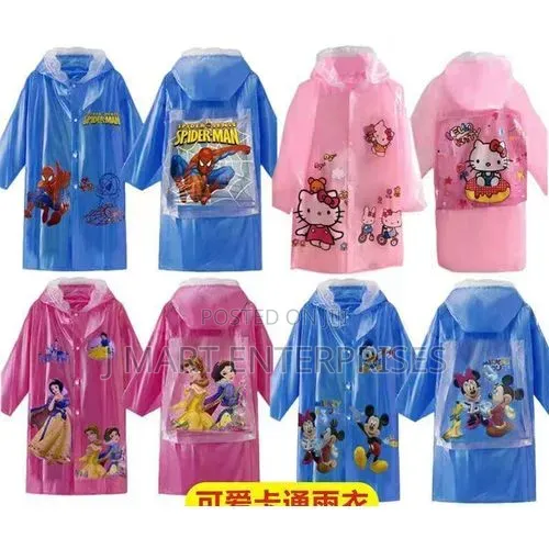 Disney Cartoon Themed Raincoats (4-12 Years) - 1