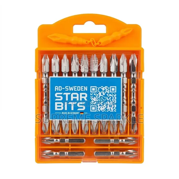 10pc AD-SWEDEN Double Ended Screwdriver Bit Set - 1